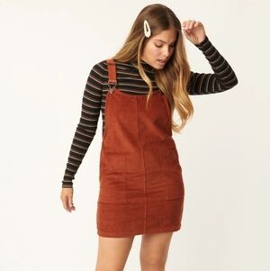Paper Crane Corduroy Jumper - Burnt Orange / Rust